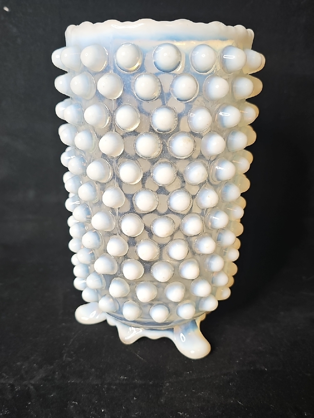 Vintage Hobnail Milk Glass Vase